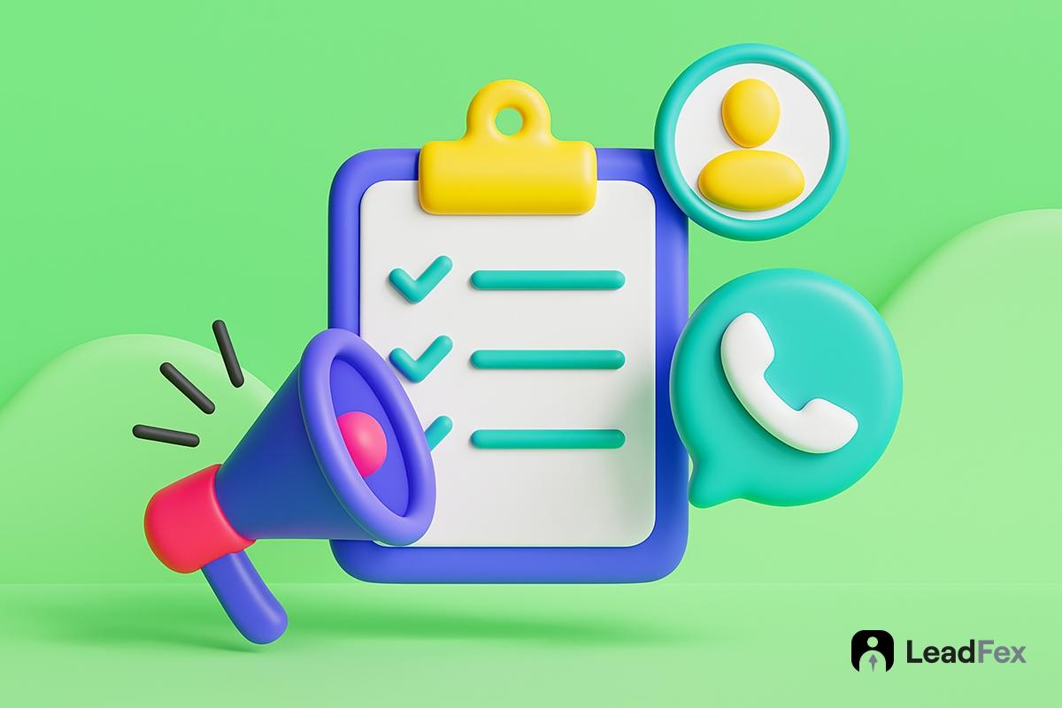 3D illustration showing a marketing agency delivering lead generation services