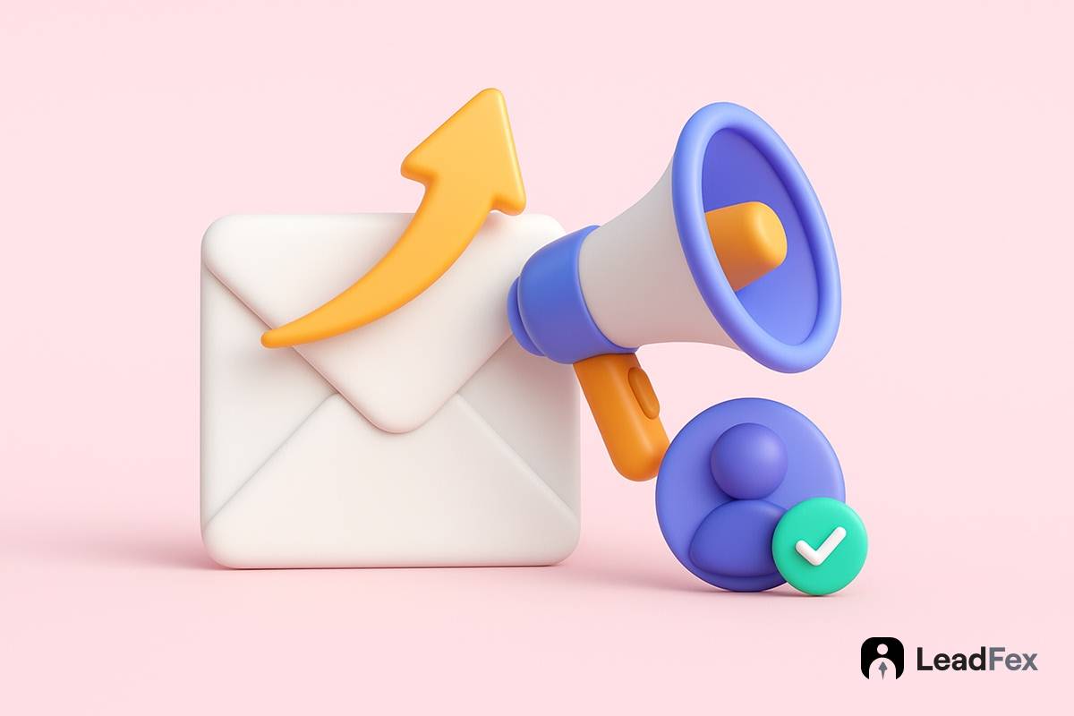 email marketing and lead generation 3d image